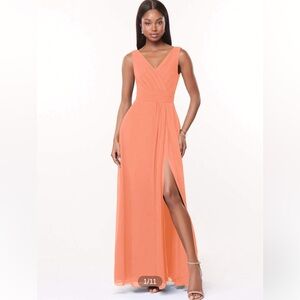 NWT. Azazie Karina Bridesmaid dress in Sunset. Size A18.